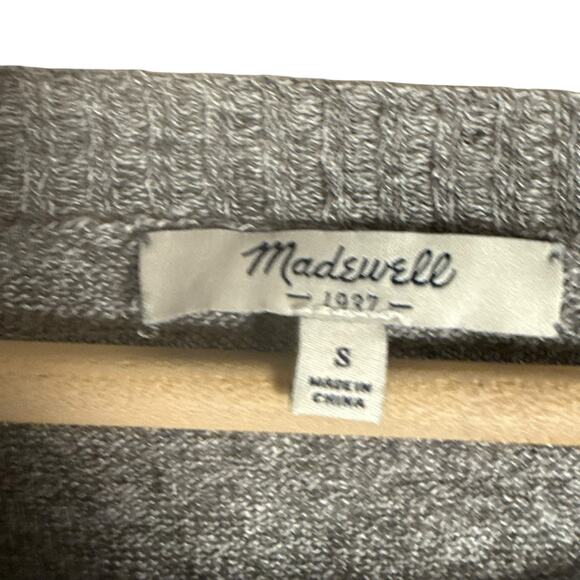 Madewell Gray Long Sleeve Crewneck Knit Classic Pullover Sweater Size Small - Picture 4 of 6